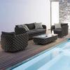 Sofá de Rattan Moderno Simples para Lazer ao Ar Livre Jardim de Pátio Villa Proteção Solar ao Ar Livre Impermeável Cadeira de Rattan para Terraço Móveis