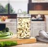 Atacado de fábrica multi-especificação transparente vidro de qualidade alimentar pote de picles pote de picles selado pote de armazenamento de alimentos para grãos de frutas secas