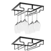 Suporte de Taças de Vinho Criativo Transfronteiriço Suporte de Taças de Vinho de Ferro Suporte de Taças Invertido para Cozinha Bar Armário de Vinho Doméstico Suporte de Taças de Vinho Suspenso