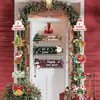 Nueva Decoración Navideña Escena de Feliz Navidad Ambiente de Fiesta Diseño Papel Creativo Colgante de Puerta Pequeña