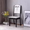 Cadeira de Jantar de Madeira Maciça para Uso Doméstico, Estilo Chinês Moderno Simples, Banco de Madeira Branco para Sala de Jantar com Encosto, Alto Valor Estético