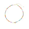 Colar Colorido de 26 Letras Estilo Boêmio Transfronteiriço da Amazon Design de Nicho Moderno e Personalizado Colar Ajustável