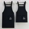 Aventais Impermeáveis e Resistentes a Manchas para Uso Doméstico na Cozinha, Roupa de Trabalho para Cozinhar Feminina com Logotipo Impresso, Aparência de Alta Qualidade, Aventais Masculinos para Catering