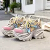 Zapatos Songgao de suela gruesa para mujer, zapatos tipo papá, nuevo estilo popular primavera y otoño 2026, zapatos casuales versátiles que aumentan la altura, zapatos deportivos de moda para mujer