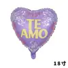 Globo de Película de Aluminio Español de Amor de 18 pulgadas Amor Día de San Valentín Chino Boda Arreglo de Globos Romántico para Confesión