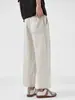 Ropa para Hombre Feng She / 2026 Pantalones de Lino de Nueve Puntos para Hombre Estilo Chino Primavera Rectos Sueltos Casuales Pantalones de Pierna Ancha