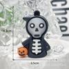 Llavero con colgante de calabaza de Halloween, diseño de cruz fronteriza, para coche, de Navidad, regalo pequeño