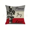 Fronha de Linho de Natal para Almofadas de Sofá de Casa, Suporta Design Personalizado com Sua Própria Imagem, Não Inclui Enchimento de Almofada, Fronha Decorativa