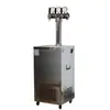 Máquina de cerveza de barril, refrigerada por agua, de gran capacidad, dispensador de cerveza vertical, acero inoxidable, con tres o cuatro grifos, equipo de cerveza de grado comercial