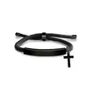 Pulsera Personalizada Publicidad Transfronteriza Logo Personalizado Multicolor Cruz Regalo Navideño Pulsera Trenzada Grabada de Acero de Titanio