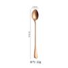 Cuchara de Mango Largo Acero Inoxidable 304 Cuchara Mezcladora Creativa Cuchara para Café Cuchara Redonda para Postre Cuchara para Miel 1010 Cuchara para Hielo Cuchara