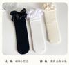 Calcetines de Encaje para Bebé y Niños Nuevos con Lazos, Calcetines de Media Pantorrilla para Niña, Calcetines Blancos Finos Transpirables al por Mayor