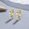 Plata de ley 925 retro francés hebilla de oreja de perla moda femenina personalidad sentido del diseño anillo de oreja lujo ligero temperamento joyería de oreja