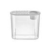 Pecera de Escritorio Simple Pequeña de Plástico Transparente Ovalada de Presión Negativa con Tapa Decoración de Sala de Estar Tanque para Tortugas