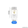 Botella de crema de boca ancha de 20 g en stock con tapa despegable, vial transparente de vidrio con tapa de crimpado para envasado de polvo y crema médica y cosmética