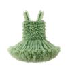 Vestido Tutu de Verão para Meninas Estilo Europeu e Americano Festa de Aniversário Vestido de Tule Bufante Vestido Princesa para Bolo Infantil Atacado