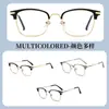 Nuevas Gafas Metálicas de Media Montura, Anti Luz Azul, Retro Trendy para Hombre, Se Pueden Combinar con Monturas Cuadradas de Graduación, Adelgazantes Gafas para Miopía al por Mayor