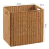 Cesta de almacenamiento de mimbre sintético ropa sucia juguetes bocadillos artículos varios cesta de almacenamiento tejida en bambú hogar sala de estar mueble de TV escritorio completo