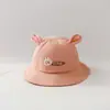 Chapéu de Bebê Primavera e Outono Verão Protetor Solar Chapéu de Aba Fina Fofo Super Fofo Chapéu de Bacia para Bebê Feminino Chapéu de Pescador Meninos Sol