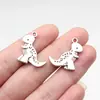 Colgante Serie Dinosaurios de Plata Antigua Brachiosaurus Pterosaurio Estegosaurio Tyrannosaurus Triceratops Colgante Accesorios para Joyería DIY