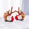 Horquilla Navideña Caliente Transfronteriza para Mujer con Cuernos de Reno y Terciopelo de Visón, Par de Lindos Accesorios para el Cabello, Decoración Navideña, Regalo