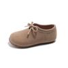 Sapatos Bircan Lisos com Laço para Meninas Simples Versáteis Sapatos de Camada Única Primavera 2025 Novos Sapatos de Couro com Solado Macio para Meninas