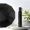 Sombrilla de Sol Reforzada Personalizada de 10 Varillas Resistente al Viento con Recubrimiento Negro Manual al 70% de Descuento para Protección Solar, Doble Uso para Sol y Lluvia, Se Puede Imprimir con Logo