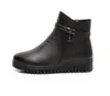 Novos Sapatos de Algodão Femininos de Inverno, Sapatos de Mãe, Sola Plana, Botas Curtas Quentes para Meia-Idade e Idosos, Tamanho 41, Antiderrapante, Tamanho Grande 42