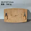 Tabla de cortar de bambú con cuchillos, múltiples tamaños, diseño creativo, tabla de cortar de frutas para exteriores, tabla para cortar carne, queso y pizza