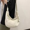 Bolso Mensajero para Hombre ins moderno Japonés simple dumpling bolso de hombro femenino marca de moda bolso de hombro para estudiante bolso de lona Crescent boy