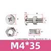Tornillo y Tuerca Combinación de Dos Piezas para Máquina de Mascarillas y Luminarias, Acero Inoxidable 304 Tornillo y Tuerca