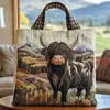 2026 Nueva Serie Transfronteriza de Vacas Vaca Estampado Digital Bolso de Hombro Acolchado de Moda