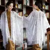 Xale Estilo Chinês Cheongsam Feminino Primavera e Verão Fino Elegante Novo Estilo Cardigan Externo Renda Xale Antigo Vazado Borla