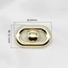 Botão de Pressão Metálico Retangular Simples Pequeno Botão Decorativo Estilo Chanel Jaqueta Botão de Pressão Oval de Quatro Botões Atacado