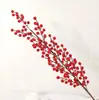 Fruta da Prosperidade Fruta de Amora Vermelha Fruta de Amora de Inverno Flor Artificial de Simulação Ornamento Sala de Estar Presente de Inauguração Decoração de Casa Nova Exibição de Ano Novo Arte Floral