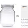 Atacado do Fabricante Pote de Vidro Mason Jar Pote Selado para Armazenamento 16oz Garrafa de Vidro Tipo Lata Garrafa de Vidro para Salada Garrafa Vazia