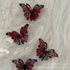 Nuevo hueco grande negro rojo acetato mariposa tridimensional DIY hecho a mano crema pegamento valle belleza decorativo accesorios para fotos
