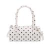 Bolso Único de Lunares para Mujer 2025 Nuevo Bolso de Hombro Cruzado Retro Francés Bolso de Mano Exquisito Bolso Cilíndrico
