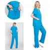 Nuevos Uniformes de Hospital con Cuello en V Lavables a Mano para Mujer de Amazon, Ropa Elástica de Secado Rápido para Enfermeras, Ropa de Trabajo para Salón de Belleza de Mascotas