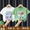 Roupas de Verão Novas para 2026 para Crianças Médias e Grandes Meninos Estilo de Verão Camiseta de Manga Curta de Verão para Meninos Top Fresco e Bonito Camiseta Tendência de Algodão Puro