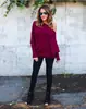 AliExpress ebay Wish suéter sexy de outono e inverno com ombros à mostra e mangas morcego para mulheres em estoque