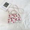 Bolsa de Mano Nueva de Verano 2026 para Mujer Cubo de Cereza Fresa Bolso de Mano de Moda Estampado Bolso de Hombro Tendencia