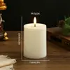 Vela LED Digital Boca Reta Controle Remoto Bala Parafina Artificial Vela Falsa Casamento Atmosfera Romântica Luz Decorativa