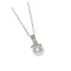 Versa Diana Colgante de Perla de Agua Dulce Natural Imitación Cadena para Clavícula de Collar de Perlas Redondas de Alto Brillo Pequeño Mori para Mujer