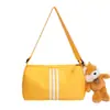 Bolsa Cilíndrica Ligera de Contraste de Color de Gran Capacidad para Tostadas, Bolso Cruzado Casual Elegante y Versátil, Bolso de Mano y Hombro para Deportes y Viajes