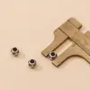 Joias de Prata 925 Atacado Prata Tailandesa Retrô Acessórios DIY Pulseira de Cristal Tendência Nacional 5mm Coração Côncavo Contas Espaçadoras de Prata