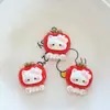 Accesorios de Resina Dibujos Animados DIY Joyería Manzana de Dos Colores Gato Pegamento de Crema Pasador Funda de Teléfono Móvil Hebilla de Zapato Llavero Colgante