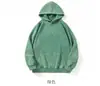 Sudadera con capucha estilo americano transfronteriza 350g lavada vintage unisex moderna retro de color liso sudadera marca moderna