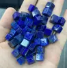 Cristales de terrón de azúcar natural, cuentas sueltas, accesorios cuadrados hechos a mano para joyería DIY, cuentas cuadradas de cristal piramidal amarillo acuamarina