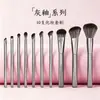 Fornecimento Exclusivo Transfronteiriço do Conjunto de Pincéis de Maquiagem Cangzhou, Conjunto Completo de 10 Peças Incluindo Pincel para Pó, Pincel para Sombra, Pincel para Corretivo, em Estoque, Atacado do Fabricante